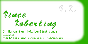 vince koberling business card